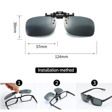 Load image into Gallery viewer, HD Driving Eyewear Night Vision Clip-on Flip-up PC Lens Sunglasses Cool Glasses Myopia Equipment
