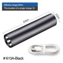 Load image into Gallery viewer, Portable USB Rechargable Mini LED Flashlight Waterproof Torch Telescopic Zoomable Torch For Night Lighting
