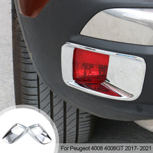 Load image into Gallery viewer, Pair Car Rear Fog Light Frame Trim Light Eyebrow Rear Back Fog Light Lamp Cover For Peugeot 4008 4008GT 2017- 2021
