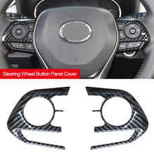 Load image into Gallery viewer, 2Pcs Car Steering Wheel Button Panel Cover Trim Sticker For Toyota RAV4 2019 - 2021 RAV 4 XA50 Accessories
