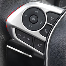 Load image into Gallery viewer, 2Pcs Car Steering Wheel Button Panel Cover Trim Sticker For Toyota RAV4 2019 - 2021 RAV 4 XA50 Accessories
