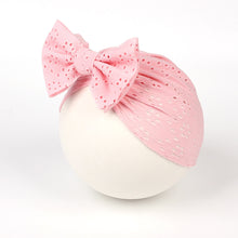 Load image into Gallery viewer, Newborn Baby Hat Elastic Baby Bow Knotted Hats Soft Cotton Infant Headbands Knotn Headscarf Hat Baby Kids Headwear
