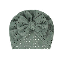 Load image into Gallery viewer, Newborn Baby Hat Elastic Baby Bow Knotted Hats Soft Cotton Infant Headbands Knotn Headscarf Hat Baby Kids Headwear
