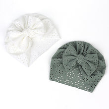 Load image into Gallery viewer, Newborn Baby Hat Elastic Baby Bow Knotted Hats Soft Cotton Infant Headbands Knotn Headscarf Hat Baby Kids Headwear
