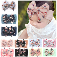 Load image into Gallery viewer, Baby Headband New Bohemia Elastic Printed Flower Hairband Kids Children Elastic Bow Ribbon Hair Accessories Princess Headwear
