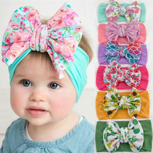 Load image into Gallery viewer, Baby Headband New Bohemia Elastic Printed Flower Hairband Kids Children Elastic Bow Ribbon Hair Accessories Princess Headwear
