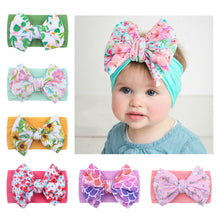 Load image into Gallery viewer, Baby Headband New Bohemia Elastic Printed Flower Hairband Kids Children Elastic Bow Ribbon Hair Accessories Princess Headwear
