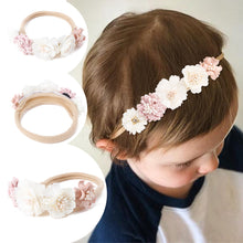 Load image into Gallery viewer, Baby Flower Headband Infant Girl Cute Hairband Kids Children Elastic Ribbon Hair Accessories Princess Floral Wedding Party Headwear
