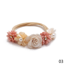 Load image into Gallery viewer, Baby Flower Headband Infant Girl Cute Hairband Kids Children Elastic Ribbon Hair Accessories Princess Floral Wedding Party Headwear
