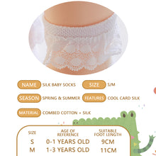 Load image into Gallery viewer, Summer Newborn Socks Breathable Cotton Socks Baby 0-36 Months Infant Lace Socks Dress Up for Girls Boys Gift
