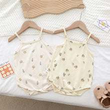 Load image into Gallery viewer, Summer Newborn Sling-romper Fruit Pattern Cotton Infant Bodysuit Sleeveless Romper Toddler Baby Clothes
