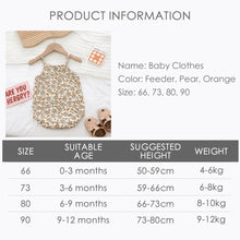 Load image into Gallery viewer, Summer Newborn Sling-romper Fruit Pattern Cotton Infant Bodysuit Sleeveless Romper Toddler Baby Clothes

