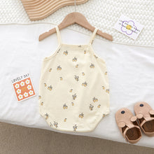 Load image into Gallery viewer, Summer Newborn Sling-romper Fruit Pattern Cotton Infant Bodysuit Sleeveless Romper Toddler Baby Clothes
