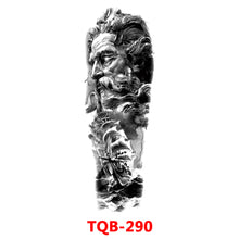 Load image into Gallery viewer, Black Forest Tattoo Sticker for Men Women Children Lion Wolf Death Skull Temporary Tattoo Fake Henna Skeleton King Animal Tatoo
