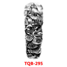 Load image into Gallery viewer, Black Forest Tattoo Sticker for Men Women Children Lion Wolf Death Skull Temporary Tattoo Fake Henna Skeleton King Animal Tatoo
