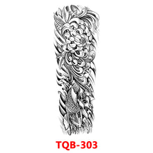 Load image into Gallery viewer, Black Forest Tattoo Sticker for Men Women Children Lion Wolf Death Skull Temporary Tattoo Fake Henna Skeleton King Animal Tatoo

