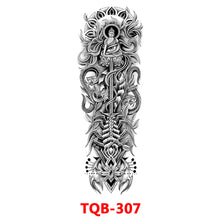 Load image into Gallery viewer, Black Forest Tattoo Sticker for Men Women Children Lion Wolf Death Skull Temporary Tattoo Fake Henna Skeleton King Animal Tatoo
