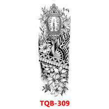 Load image into Gallery viewer, Black Forest Tattoo Sticker for Men Women Children Lion Wolf Death Skull Temporary Tattoo Fake Henna Skeleton King Animal Tatoo
