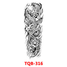 Load image into Gallery viewer, Black Forest Tattoo Sticker for Men Women Children Lion Wolf Death Skull Temporary Tattoo Fake Henna Skeleton King Animal Tatoo
