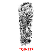Load image into Gallery viewer, Black Forest Tattoo Sticker for Men Women Children Lion Wolf Death Skull Temporary Tattoo Fake Henna Skeleton King Animal Tatoo
