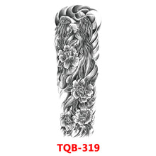 Load image into Gallery viewer, Black Forest Tattoo Sticker for Men Women Children Lion Wolf Death Skull Temporary Tattoo Fake Henna Skeleton King Animal Tatoo
