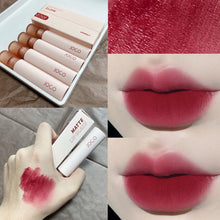 Load image into Gallery viewer, Lip Gloss Nude Matte Chocolate Lipstick Waterproof Long Lasting Women Red Lip Tint Velvet Lip Glaze Women Cosmetics
