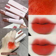 Load image into Gallery viewer, Lip Gloss Nude Matte Chocolate Lipstick Waterproof Long Lasting Women Red Lip Tint Velvet Lip Glaze Women Cosmetics
