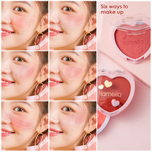 Load image into Gallery viewer, Love Shaped Blush Waterproof Sweat-proof Blusher Natural Monochrome Blush Palette Long-lasting Face Contour Natural Makeup
