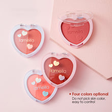 Load image into Gallery viewer, Love Shaped Blush Waterproof Sweat-proof Blusher Natural Monochrome Blush Palette Long-lasting Face Contour Natural Makeup
