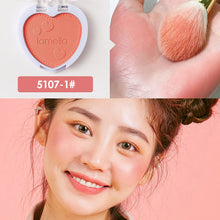 Load image into Gallery viewer, Love Shaped Blush Waterproof Sweat-proof Blusher Natural Monochrome Blush Palette Long-lasting Face Contour Natural Makeup
