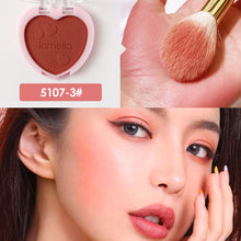 Load image into Gallery viewer, Love Shaped Blush Waterproof Sweat-proof Blusher Natural Monochrome Blush Palette Long-lasting Face Contour Natural Makeup
