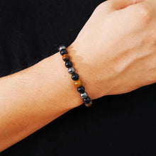 Load image into Gallery viewer, Magnetic Hematite Bracelets Men Tiger Eye Stone Bead Couple Bracelets for Women Health Care Magnet Help Weight Loss Jewelry
