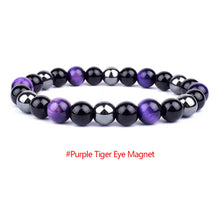 Load image into Gallery viewer, Magnetic Hematite Bracelets Men Tiger Eye Stone Bead Couple Bracelets for Women Health Care Magnet Help Weight Loss Jewelry
