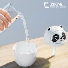 Load image into Gallery viewer, Portable 220ml Kawaii Air Humidifier Cute Panda Aroma Oil Diffuser with Night Light USB Chargeable Cool Mist Sprayer Plants Purifier Humificador for Bedroom Home Car
