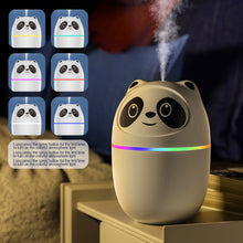 Load image into Gallery viewer, Portable 220ml Kawaii Air Humidifier Cute Panda Aroma Oil Diffuser with Night Light USB Chargeable Cool Mist Sprayer Plants Purifier Humificador for Bedroom Home Car
