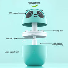 Load image into Gallery viewer, Portable 220ml Kawaii Air Humidifier Cute Panda Aroma Oil Diffuser with Night Light USB Chargeable Cool Mist Sprayer Plants Purifier Humificador for Bedroom Home Car
