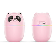 Load image into Gallery viewer, Portable 220ml Kawaii Air Humidifier Cute Panda Aroma Oil Diffuser with Night Light USB Chargeable Cool Mist Sprayer Plants Purifier Humificador for Bedroom Home Car
