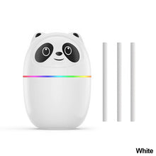 Load image into Gallery viewer, Portable 220ml Kawaii Air Humidifier Cute Panda Aroma Oil Diffuser with Night Light USB Chargeable Cool Mist Sprayer Plants Purifier Humificador for Bedroom Home Car
