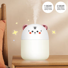 Load image into Gallery viewer, 250ml Desktop Air Humidifier with Colorful Atmosphere Light Aroma Oil Diffuser Chargeable Cool Mist Sprayer Plants Purifier Humificador for Bedroom Home Car
