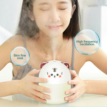 Load image into Gallery viewer, 250ml Desktop Air Humidifier with Colorful Atmosphere Light Aroma Oil Diffuser Chargeable Cool Mist Sprayer Plants Purifier Humificador for Bedroom Home Car
