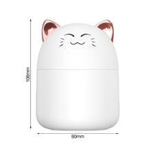 Load image into Gallery viewer, 250ml Desktop Air Humidifier with Colorful Atmosphere Light Aroma Oil Diffuser Chargeable Cool Mist Sprayer Plants Purifier Humificador for Bedroom Home Car
