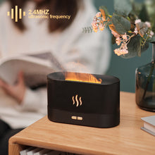 Load image into Gallery viewer, Aroma Oil Diffuser 180ml Air Humidifier Aromatherapy Diffusers Ultrasonic Fragrance Difusor Cool Mist Maker LED Essential Oil Simulation Flame Lamp for Bedroom Home

