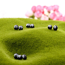 Load image into Gallery viewer, 10PCS Mini Dust Ball Elves Resin Craft Singular Totoro Figure Black Coal Briquettes Miniature Figurines Fairy Garden Ornaments Moss Micro Landscape Decoration Accessories
