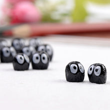 Load image into Gallery viewer, 10PCS Mini Dust Ball Elves Resin Craft Singular Totoro Figure Black Coal Briquettes Miniature Figurines Fairy Garden Ornaments Moss Micro Landscape Decoration Accessories
