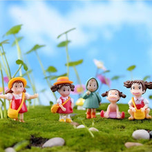 Load image into Gallery viewer, 1pc Mini Landscape Figurine Toys Little Girl Mei Cute Desk Ornament Model Doll Fairy Garden Moss Miniature Home Decor Accessories Kid DIY Gift
