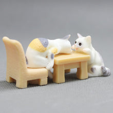 Load image into Gallery viewer, Cute Cat Family Figurines Miniature Cartoon Animal Decor Resin Figure Craft Ornament Micro Landscape Kawaii Desk DIY Accessories For Home Decoration Kids Gift
