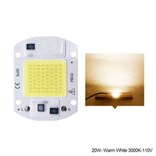 Load image into Gallery viewer, 110V 220V LED Chip 20W 30W 50W COB Chip No Need Driver Smart IC LED Lamp Beads for Flood Light Spotlight Lampada DIY Lighting Warm White

