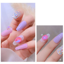 Load image into Gallery viewer, 5pcs Nail Art Ice Cube Crystal Flat Bottom Diamond Ornament Shaped Symphony Water Ripple Nail Accessories Nail Art Decoration
