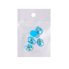 Load image into Gallery viewer, 5pcs Nail Art Ice Cube Crystal Flat Bottom Diamond Ornament Shaped Symphony Water Ripple Nail Accessories Nail Art Decoration
