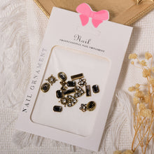 Load image into Gallery viewer, Nail Art Retro Jewelry Crow Heart Punk Dark Style Pearl Metal Bow Set Manicure Art Decoration Nail Accessories
